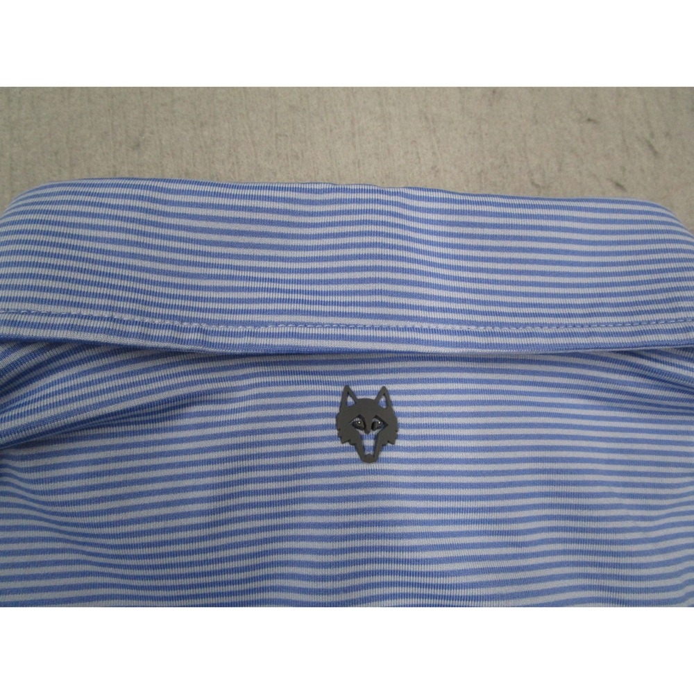 Greyson Mens Talking Rock Golf Polo Shirt Blue Stripe Size Large Performance L - Picture 6 of 10
